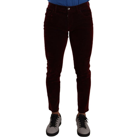 Dolce & Gabbana Bordeaux Slim Fit Skinny Jeans dark-red-cotton-velvet-skinny-men-denim-jeans s-l1600-169-37d179fa-497.jpg