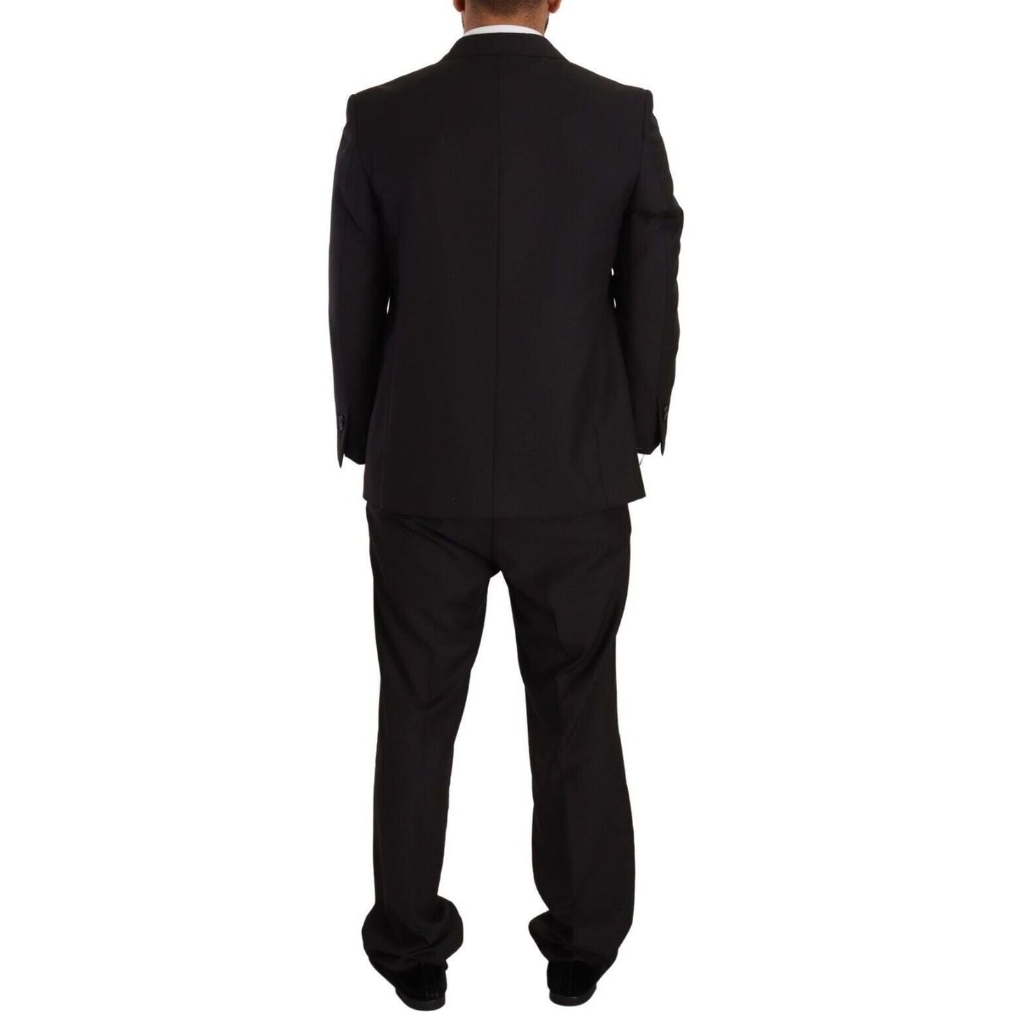 Domenico Tagliente Elegant Dark Grey Two-Piece Suit dark-gray-single-breasted-formal-suit