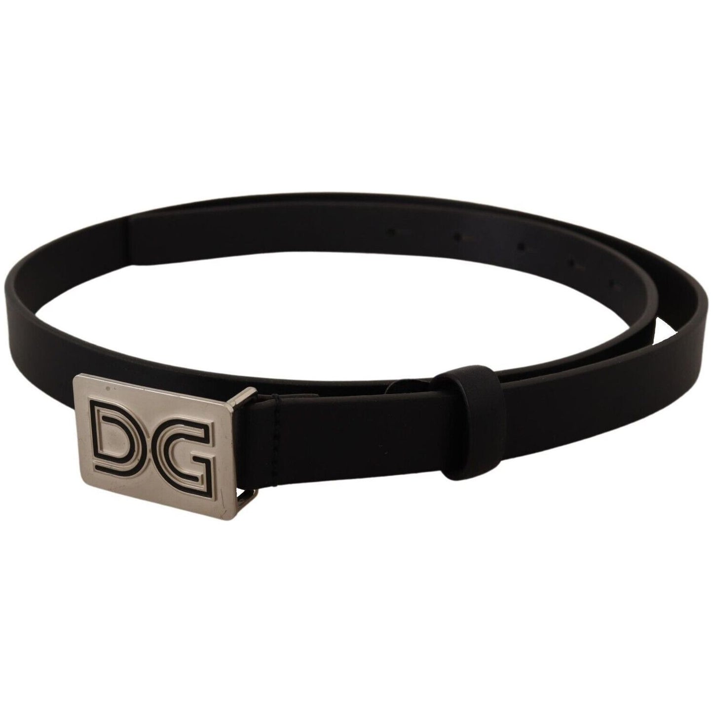 Dolce & Gabbana Elegant Black Leather Belt with Silver Buckle black-leather-silver-dg-logo-buckle-belt s-l1600-2-228-7b7b8364-4f3.jpg