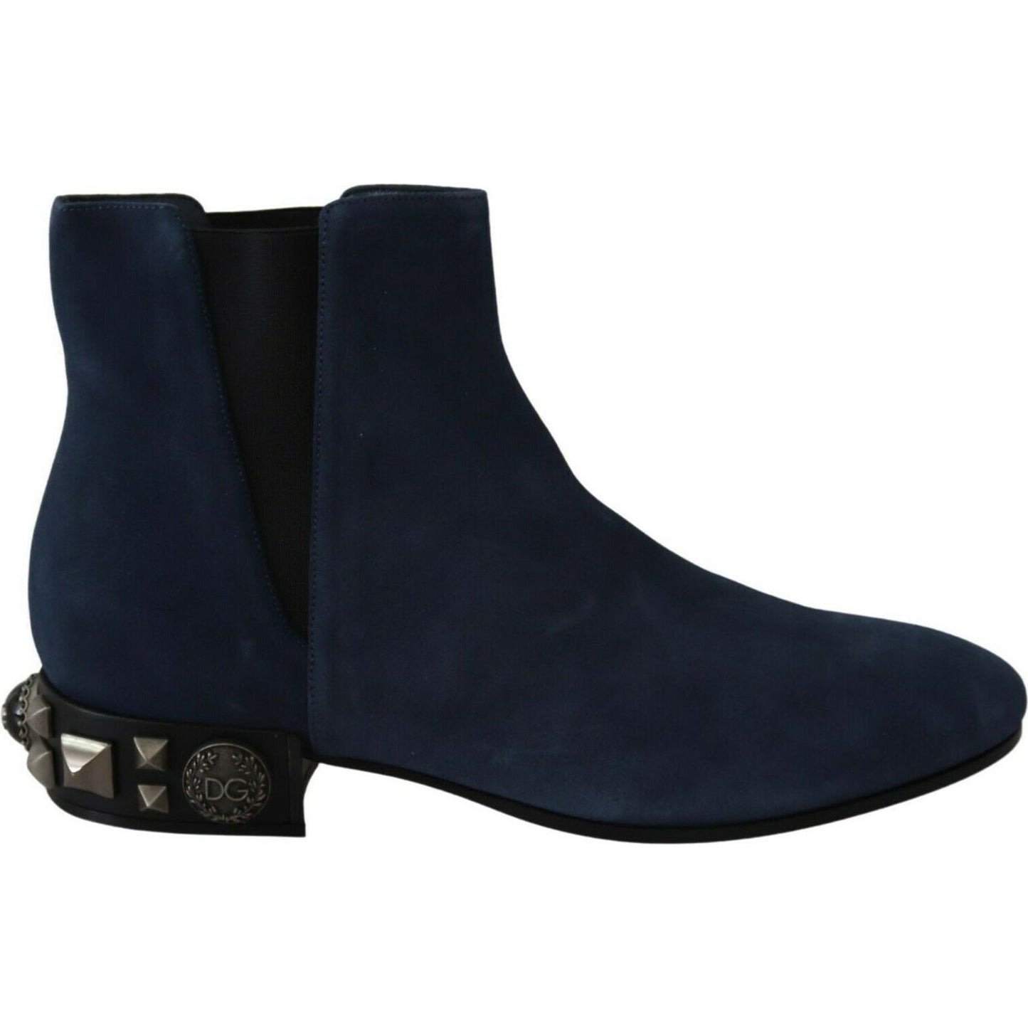 Dolce & Gabbana Chic Blue Suede Mid-Calf Boots with Stud Details blue-suede-embellished-studded-boots-shoes WOMAN BOOTS s-l1600-2022-06-30T120555.056-9359e154-99b.jpg