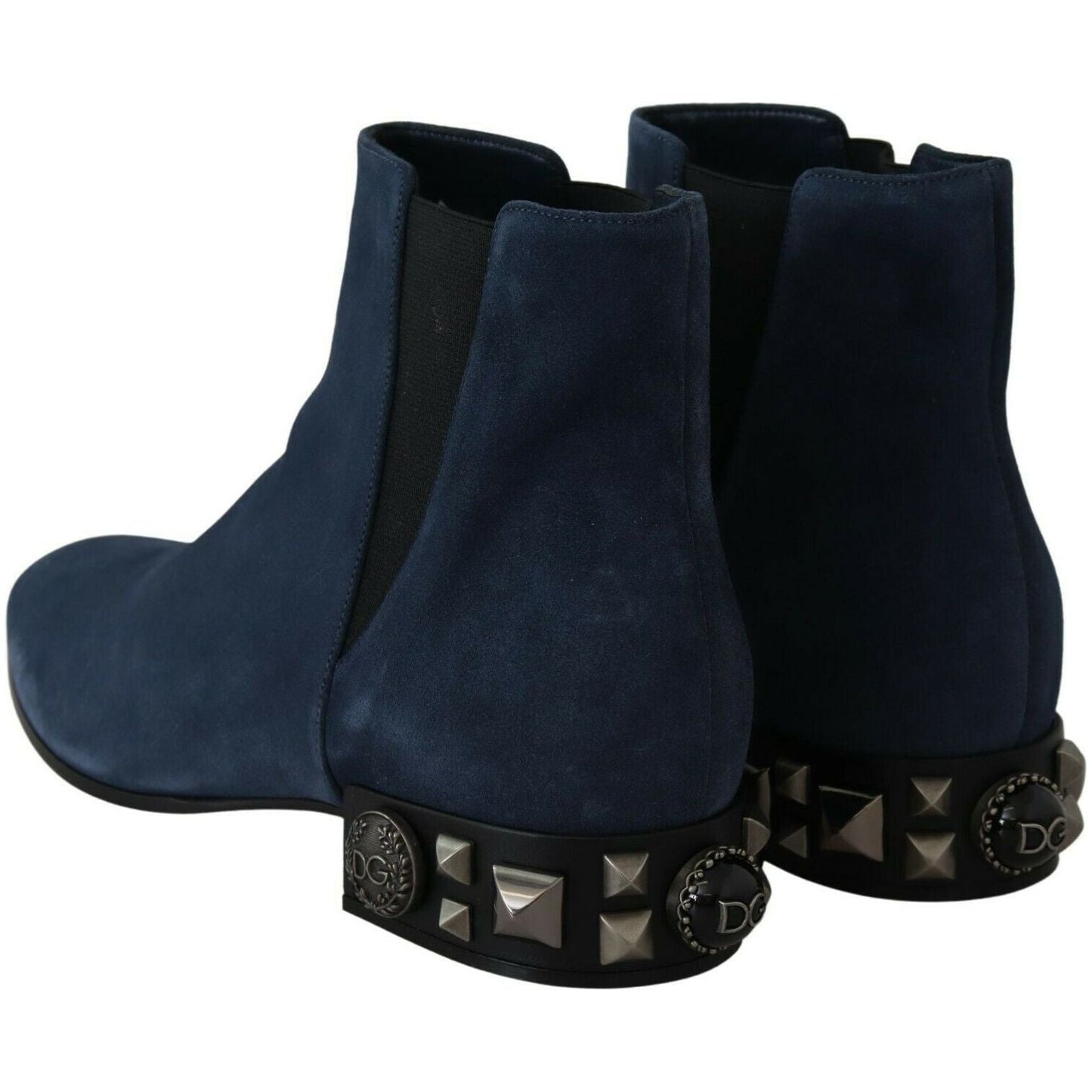 Dolce & Gabbana Chic Blue Suede Mid-Calf Boots with Stud Details blue-suede-embellished-studded-boots-shoes WOMAN BOOTS s-l1600-2022-06-30T120618.227-3f0f255d-773.jpg