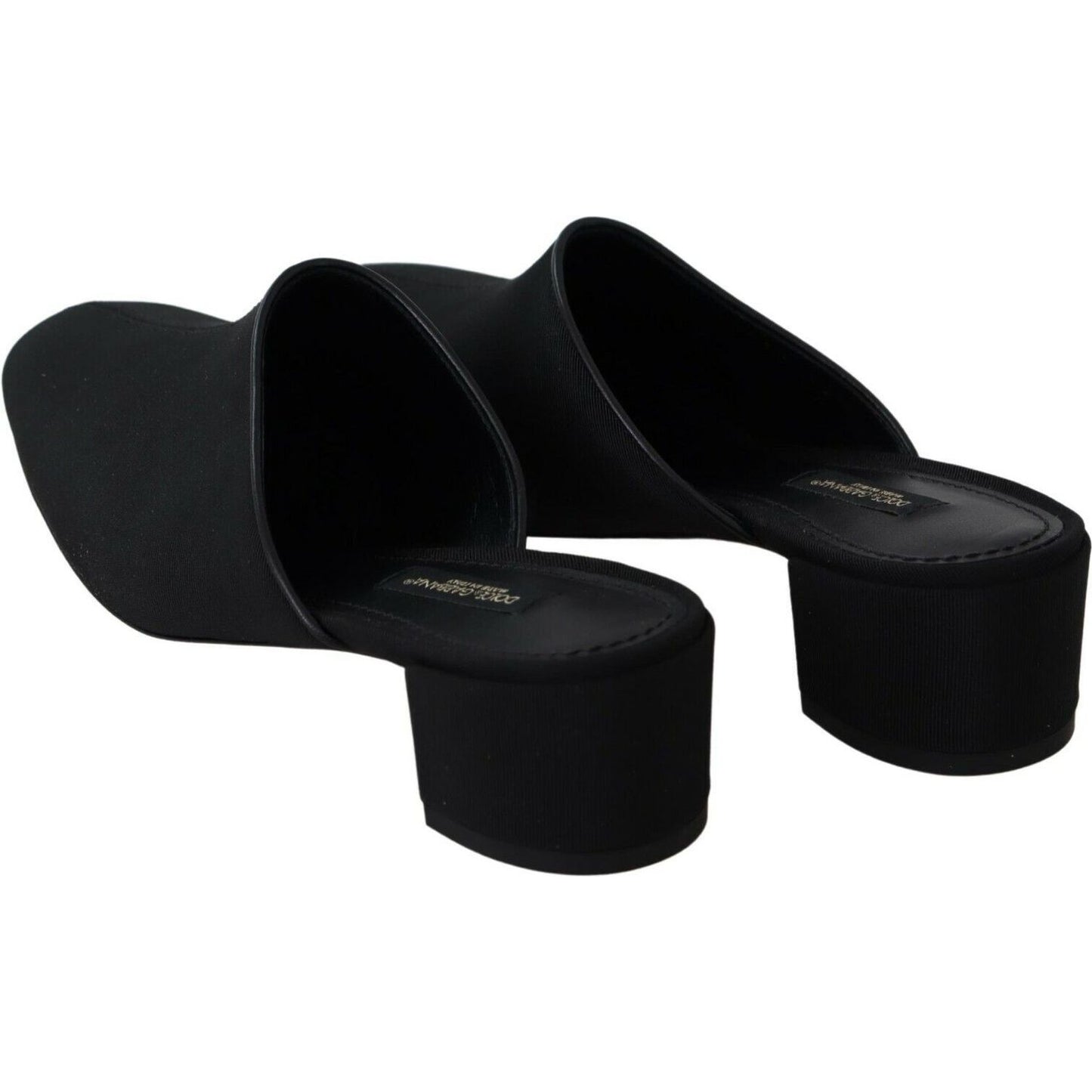 Dolce & Gabbana Chic Black Grosgrain Slide Sandals black-grosgrain-slides-sandals-women-shoes WOMAN SANDALS s-l1600-2022-09-05T164629.429-225542f5-6f2.jpg