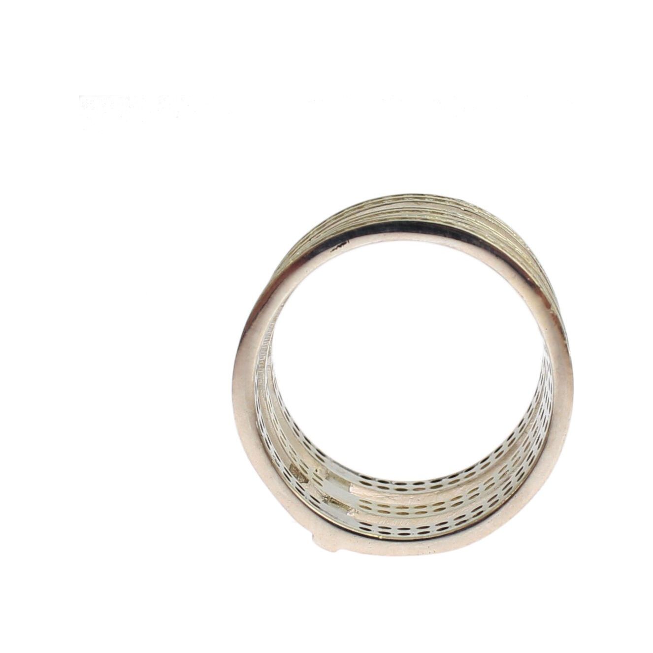 Ring Silver Crystal Adorned Statement Ring Nialaya