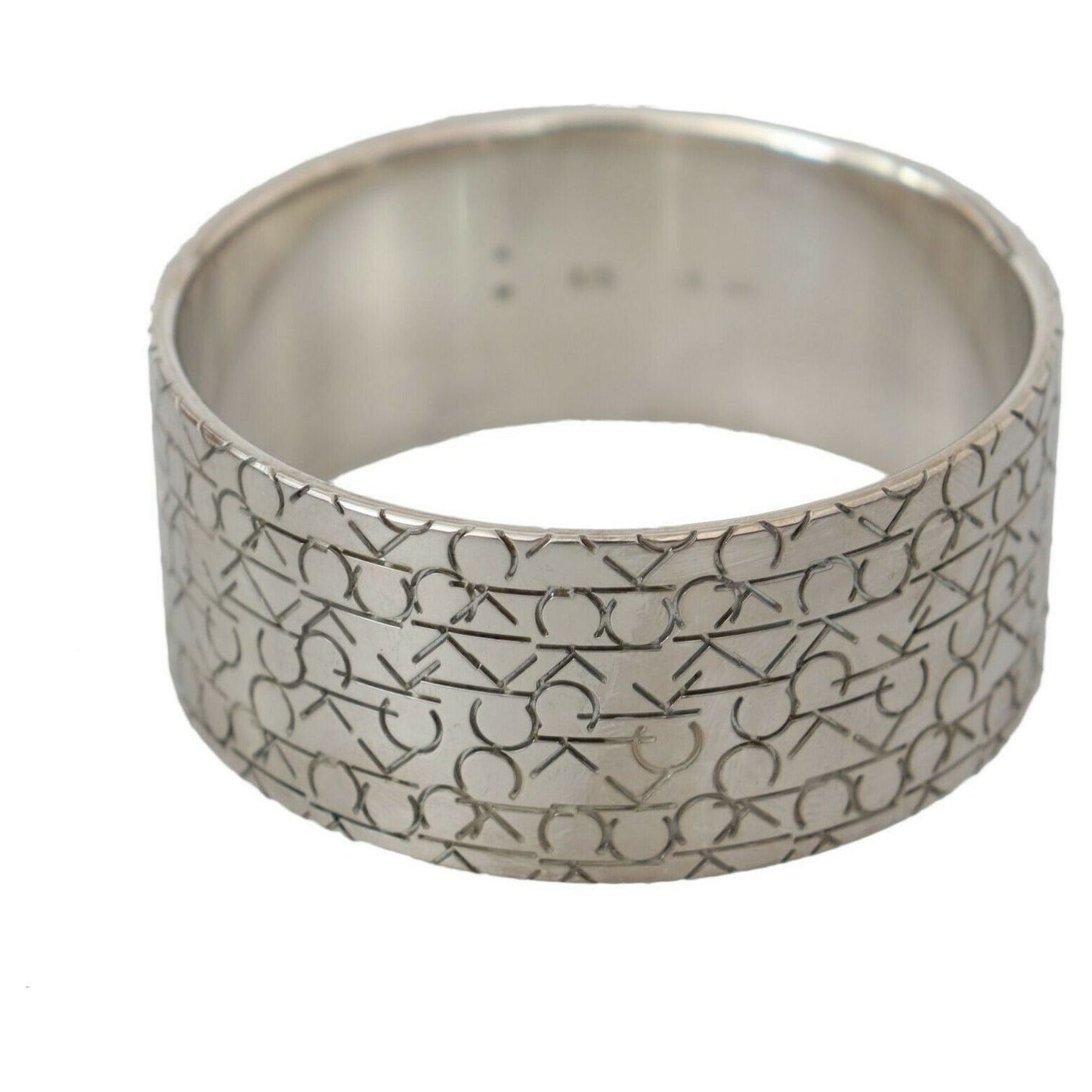 Ring Elegant Sterling Silver Logo Bangle Bracelet Calvin Klein