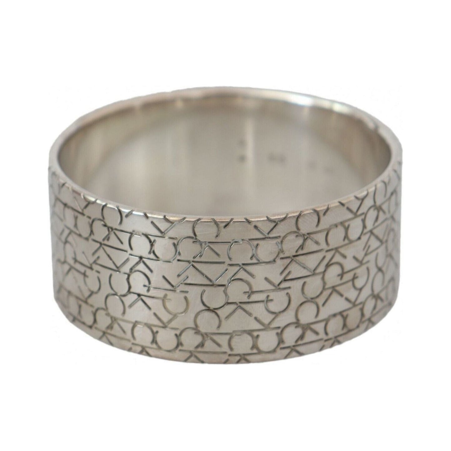 Ring Elegant Sterling Silver Logo Bangle Bracelet Calvin Klein