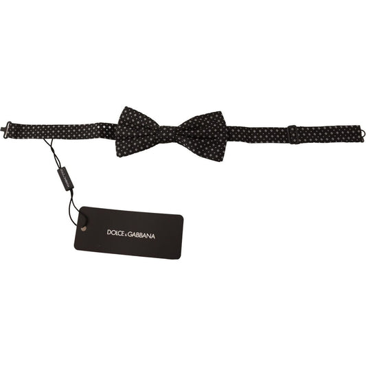 Elegant Silk Black Fantasy Bow Tie