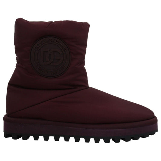 Dolce & Gabbana Elegant Bordeaux Mid Calf Boots bordeaux-nylon-boots-padded-mid-shoes s-l1600-2023-07-06T160458.987-458e95eb-59f.jpg