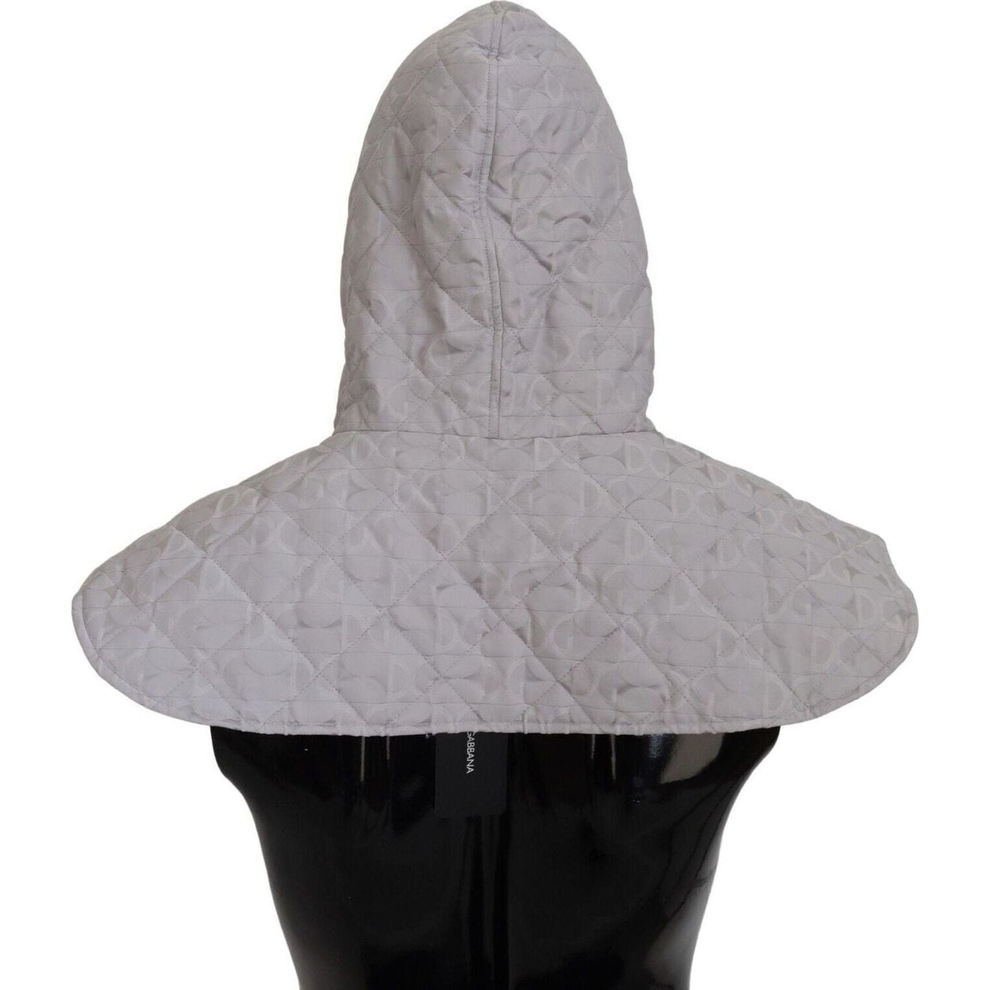 Elegant White Nylon Whole Head Wrap Hat