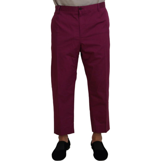 Dolce & GabbanaElegant Magenta Cotton Stretch PantsMcRichard Designer Brands£799.00