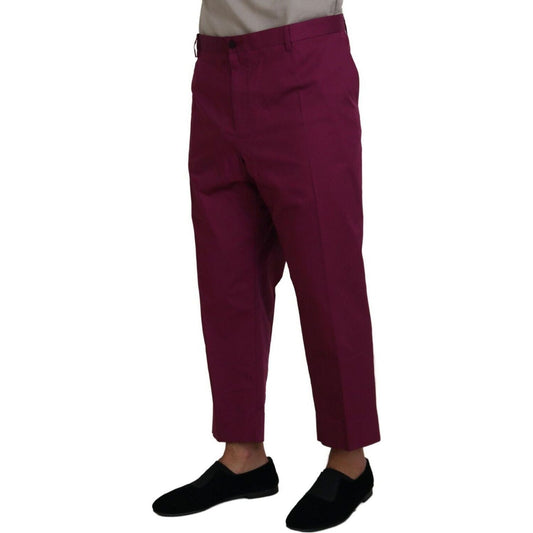 Dolce & GabbanaElegant Magenta Cotton Stretch PantsMcRichard Designer Brands£799.00