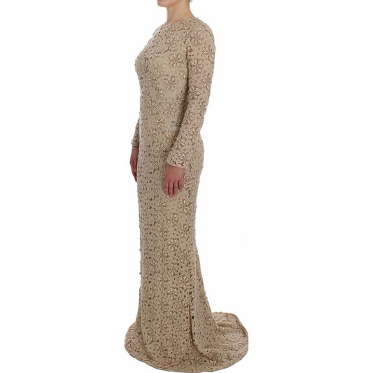 Dolce & Gabbana Beige Floral Lace Long Sleeve Maxi Dress beige-floral-lace-sheath-maxi-dress s-l1600-31-e8a92f0c-e00.jpg