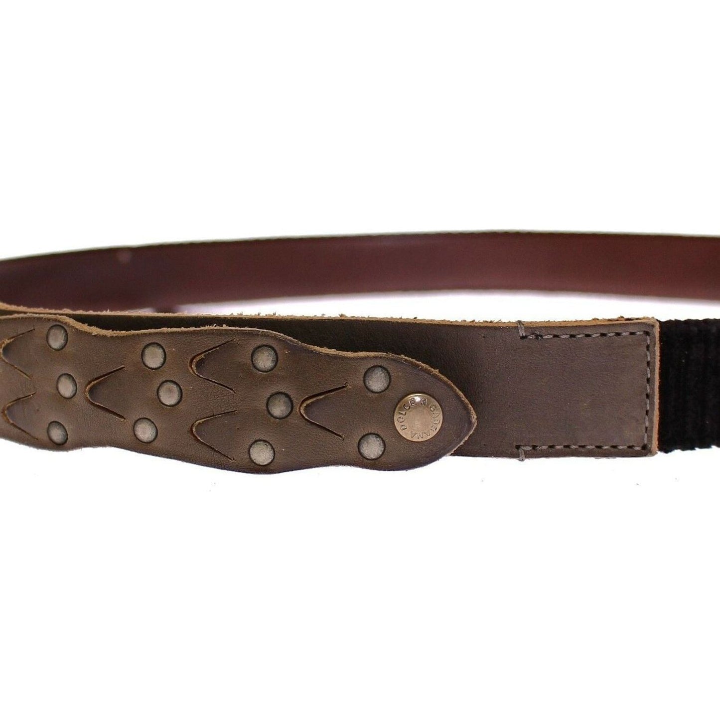 Elegant Leather-Cotton Fusion Men's Belt