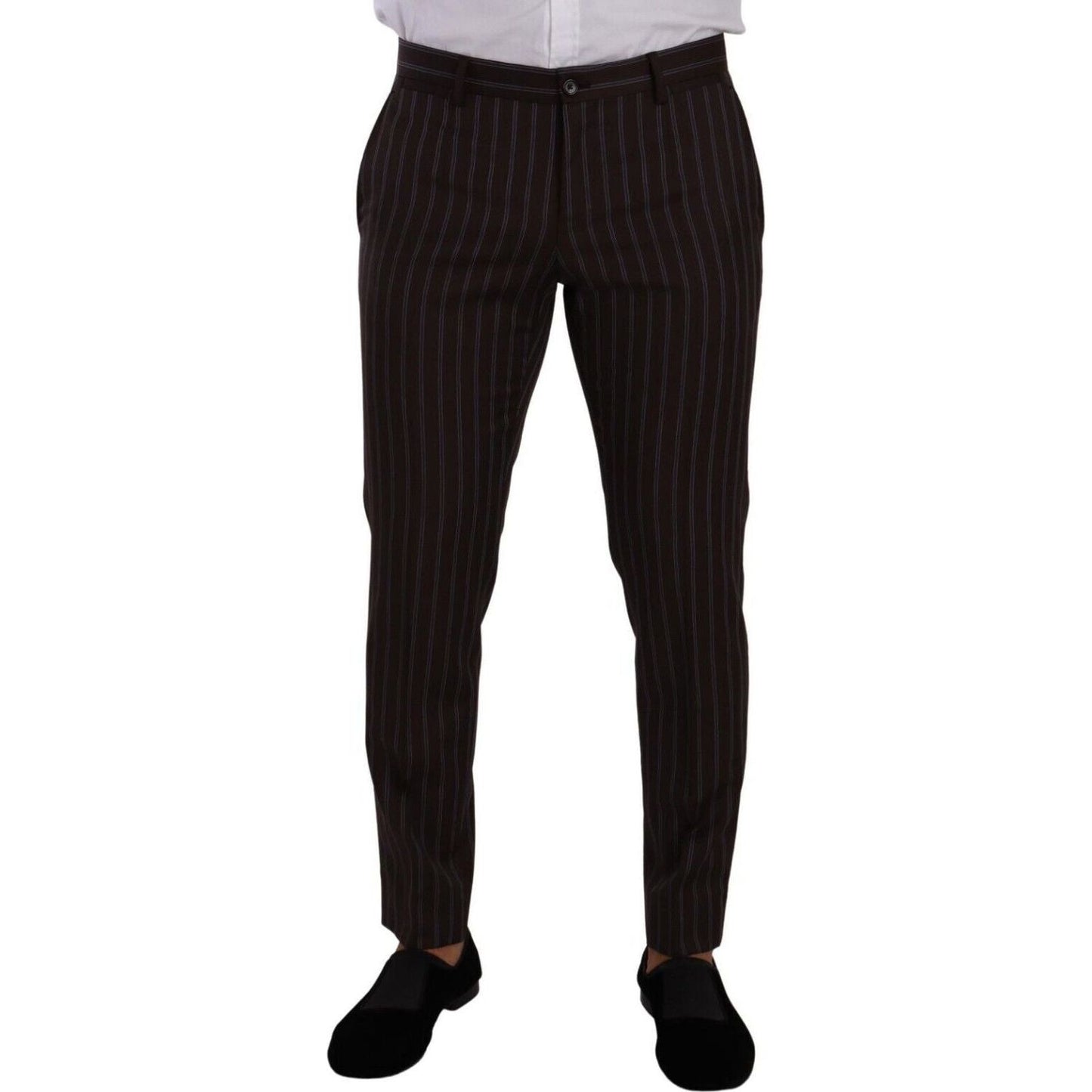Dolce & GabbanaElegant Maroon Striped Slim Fit SuitMcRichard Designer Brands£1139.00