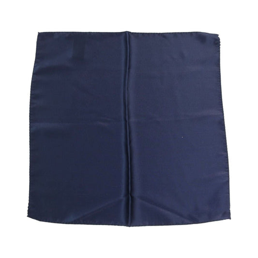 Elegant Silk Pocket Square in Lustrous Blue