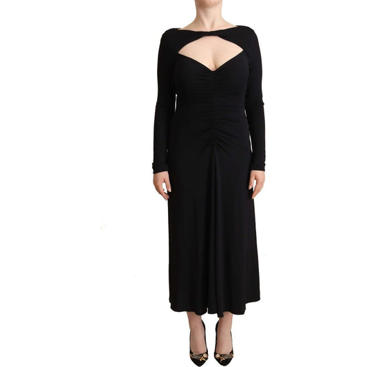 PINKO Elegant Black Nylon Stretch Maxi Dress black-nylon-stretch-long-sleeves-deep-v-neck-maxi-dress WOMAN DRESSES s-l1600-84-18393a18-a03.jpg