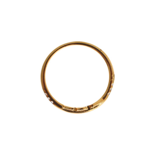 Ring Elegant Gold Plated Sterling Silver CZ Ring Nialaya