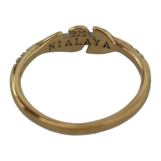 Ring Elegant Gold CZ Crystal Women's Ring Nialaya
