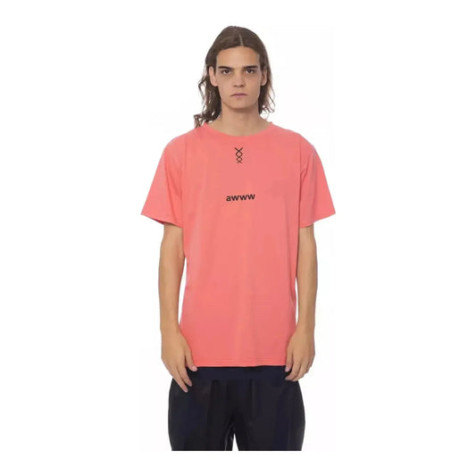 Nicolo Tonetto Elegant Pink Round Neck Cotton Tee salmone-t-shirt stock_product_image_12962_149461492-24-8d4e48af-6aa.webp