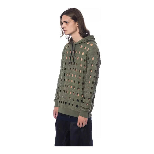 Nicolo Tonetto Army Perforated Cotton Hoodie - Casual Elegance army-sweater stock_product_image_12991_453492965-16-fdc40561-7cf.webp