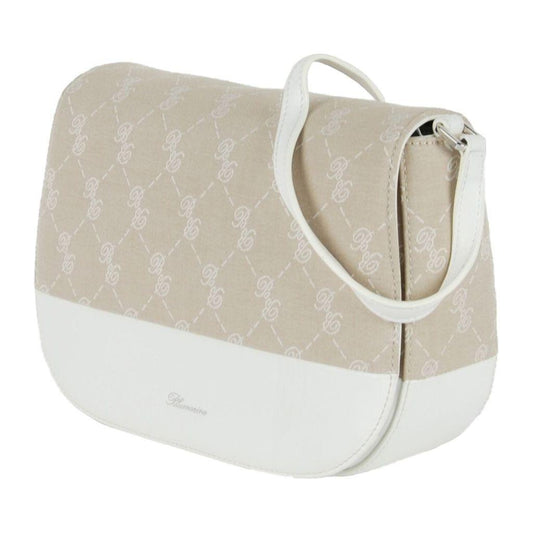 Blumarine Elegant Diane Shoulder Bag in Pristine White white-cotton-crossbody-bag