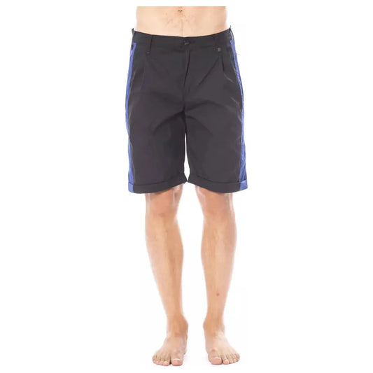 Verri Sleek Black Casual Shorts for Men black-cotton-short-3 stock_product_image_18344_757982427-16-9acb1ada-fb7.webp