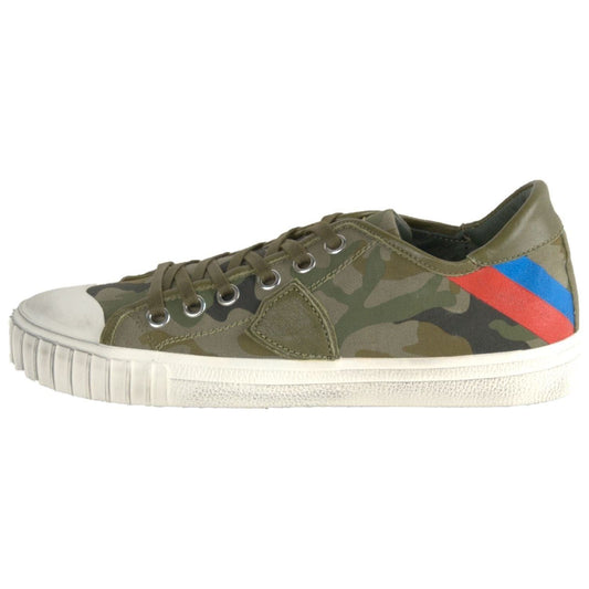Philippe Model Green Camouflage Leather Sneakers green-leather-sneakers-7