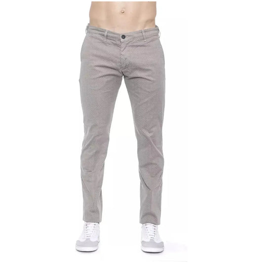 Armata Di Mare Beige Cotton Trousers with Chic Micro-Pattern beige-jeans-pant Jeans & Pants