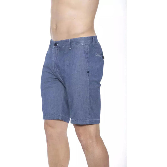 Armata Di Mare Chic Blue Cotton Bermuda Shorts for Men denim-short