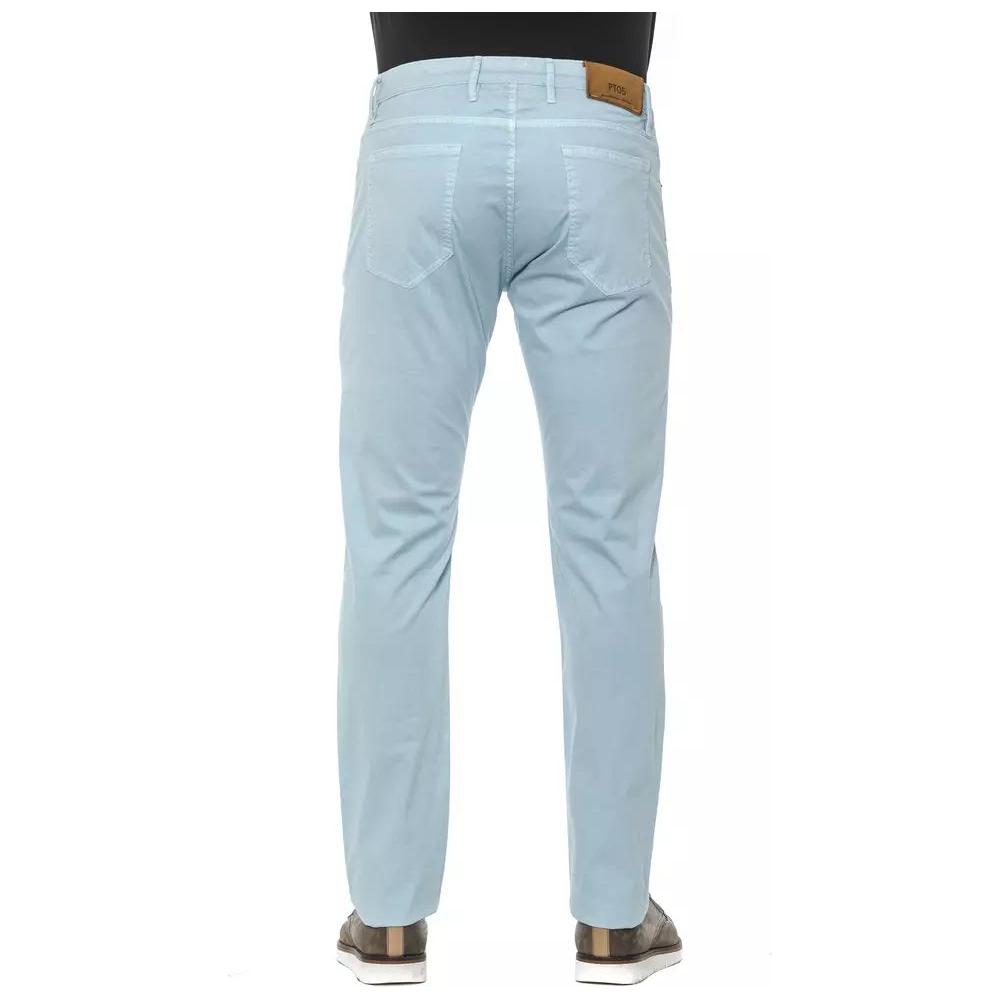PT Torino Sleek Slim Fit Cotton Blend Trousers light-blue-cotton-jeans-pant-17