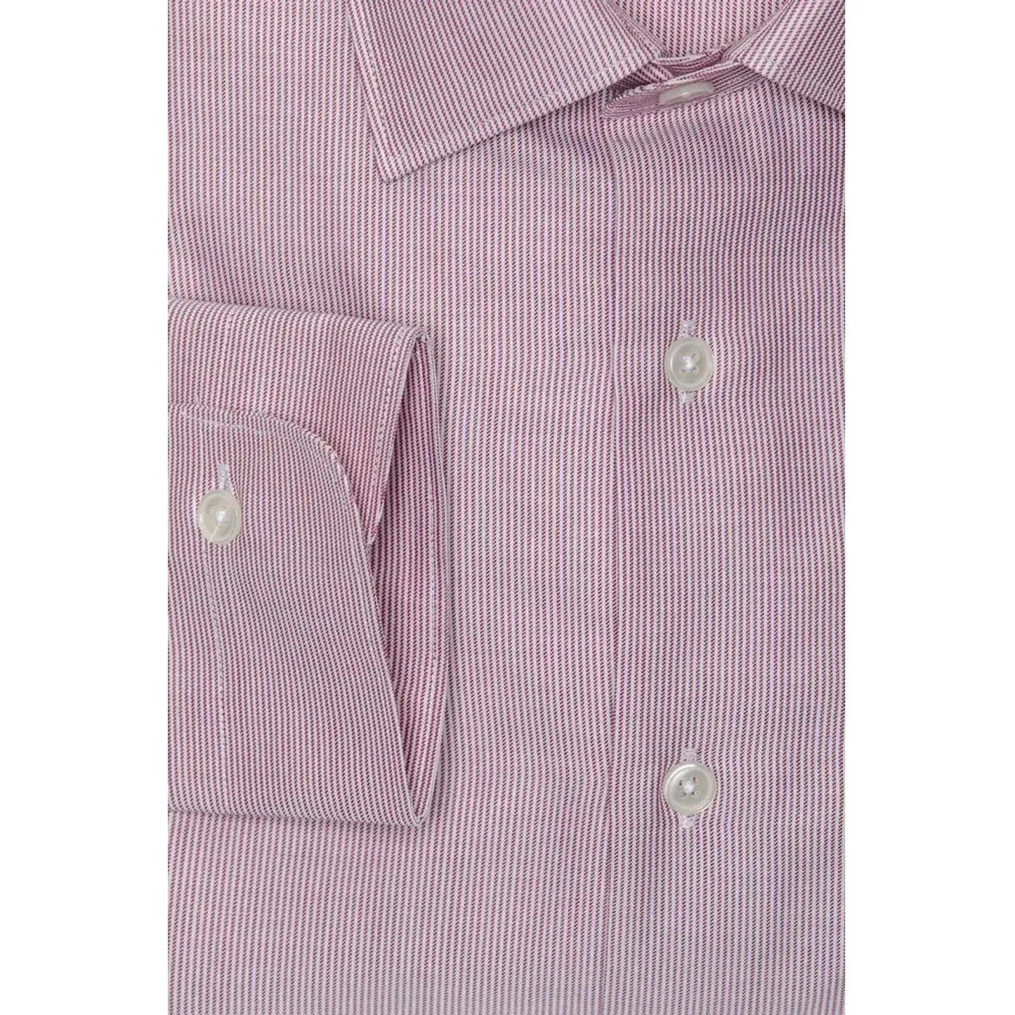 Robert Friedman Chic Pink Cotton Slim Collar Shirt pink-cotton-shirt-4