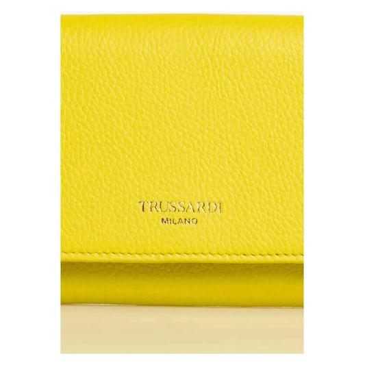 Trussardi | Yellow Leather Wallet | McRichard Designer Brands