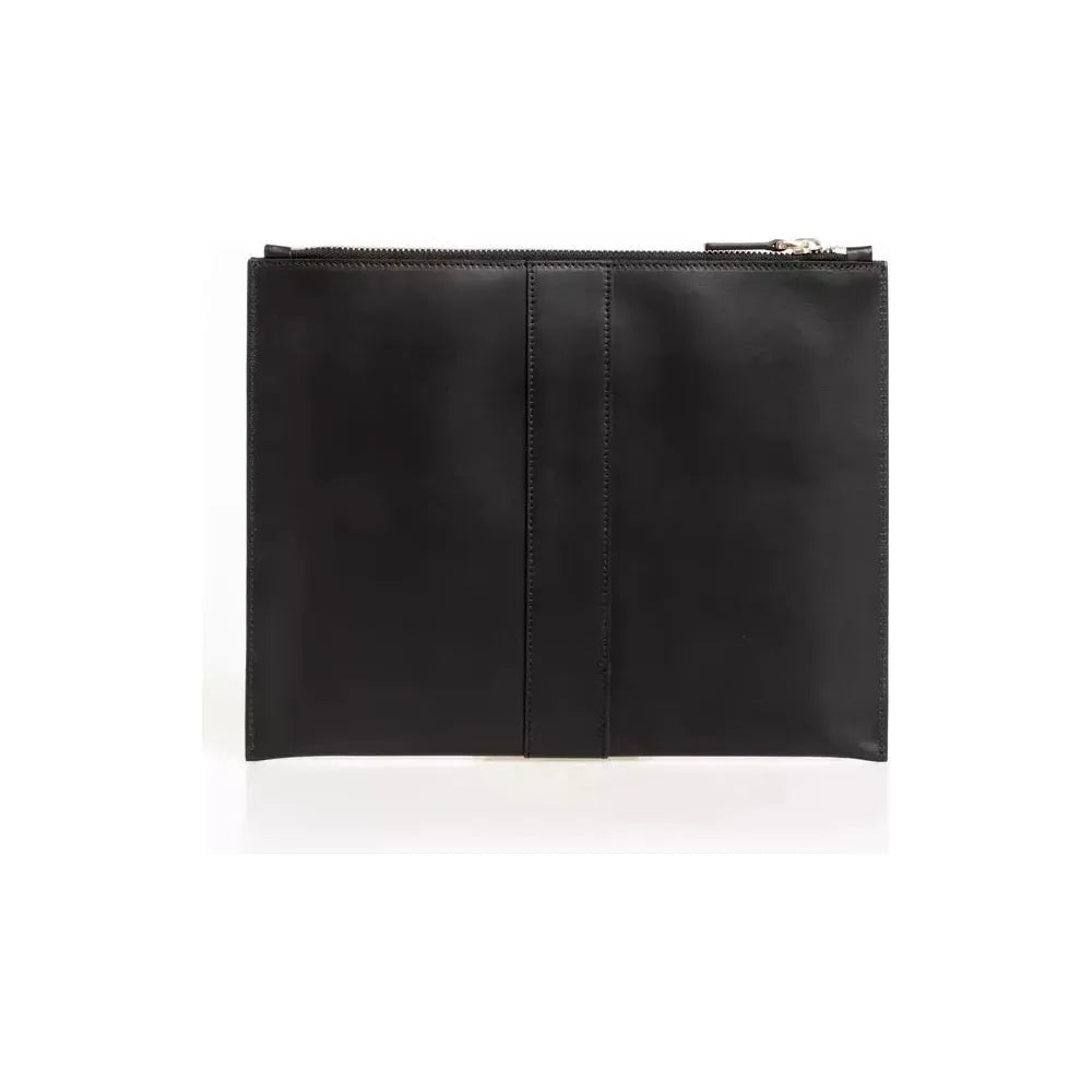 TrussardiElegant Black Leather Pocket Clutch BagMcRichard Designer Brands£129.00