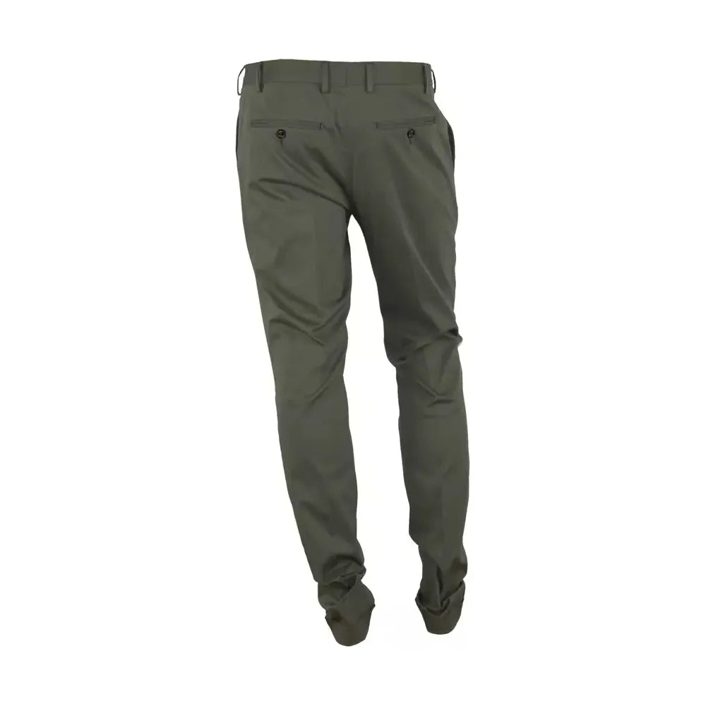 Made in Italy Chic Italian Summer Cotton Trousers green-jeans-pant