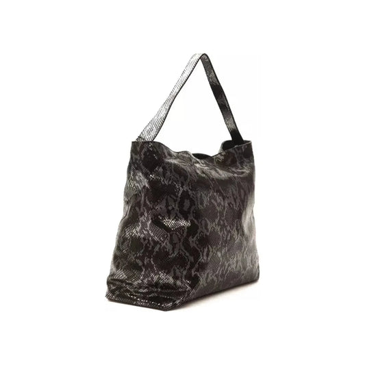 Pompei Donatella Chic Python Print Leather Shoulder Bag gray-leather-shoulder-bag-4 stock_product_image_5787_1142232911-23-d0ef4240-aef.webp
