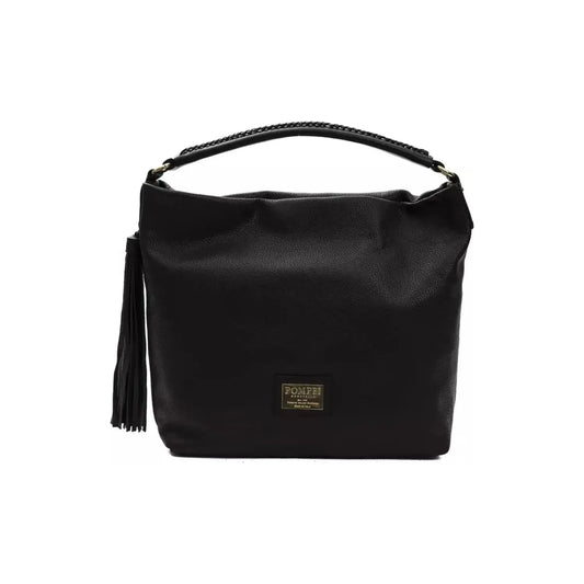 Pompei Donatella Elegant Black Leather Shoulder Bag nero-black-shoulder-bag stock_product_image_5798_4139995-35-8474d5e6-b03.webp