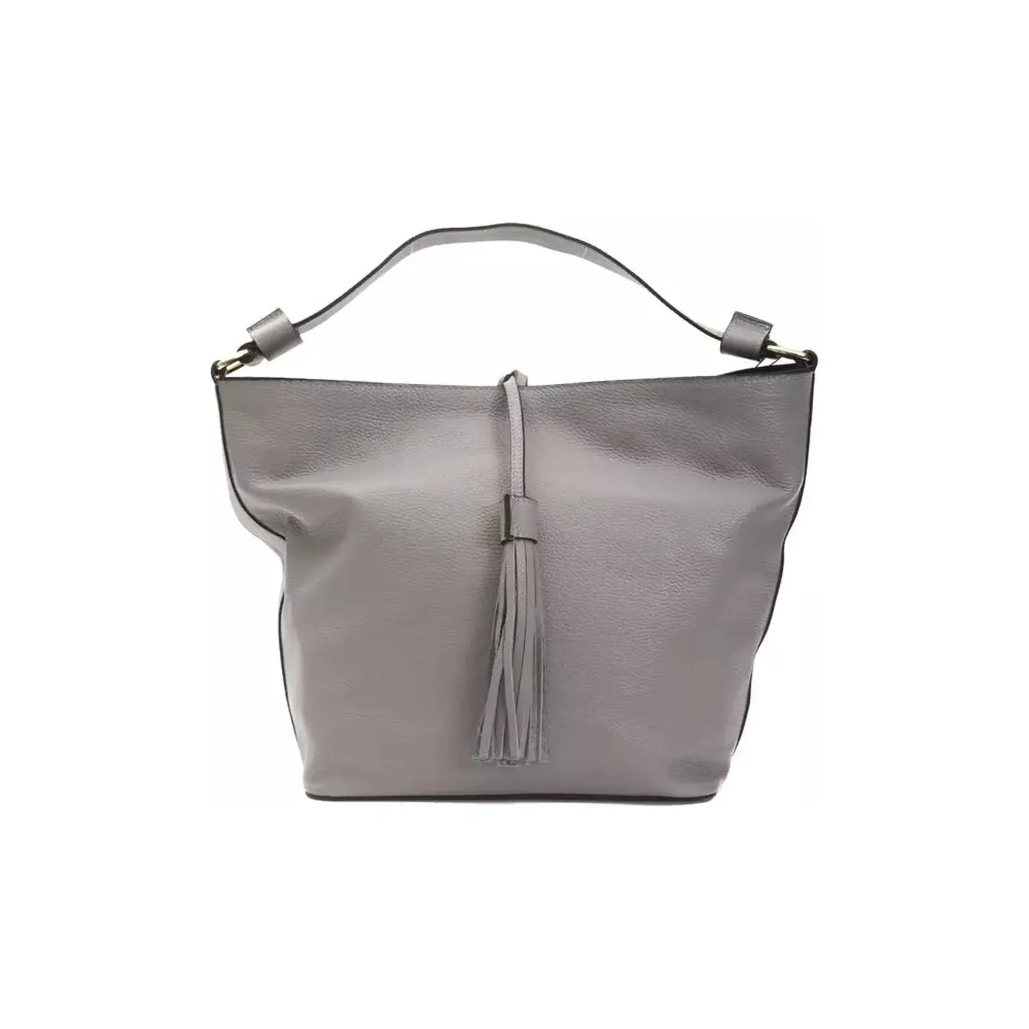 Pompei Donatella Chic Gray Leather Shoulder Bag - Adjustable Strap gray-leather-shoulder-bag-1 WOMAN SHOULDER BAGS stock_product_image_5805_2014242297-24-60a50a09-873.webp