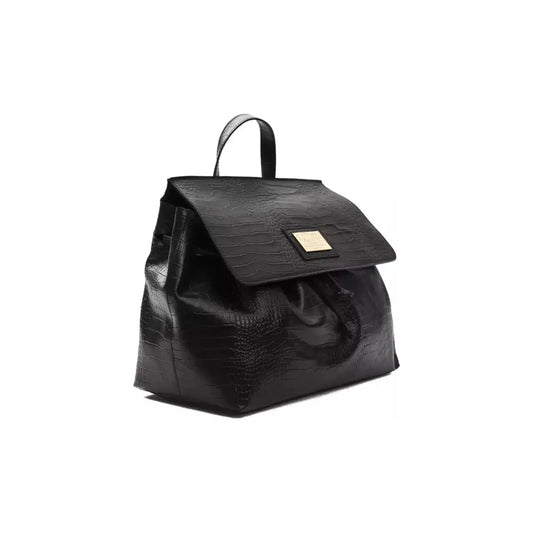 Pompei Donatella Chic Convertible Croc-Print Leather Bag nero-black-handbag Backpack stock_product_image_5824_34215826-22-a07848eb-593.webp