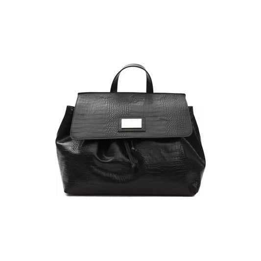Pompei Donatella Chic Convertible Croc-Print Leather Bag nero-black-handbag Backpack stock_product_image_5824_491981127-31-c0584356-aae.webp